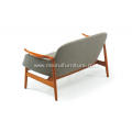 Nordic style grey soft 2 seats sofa